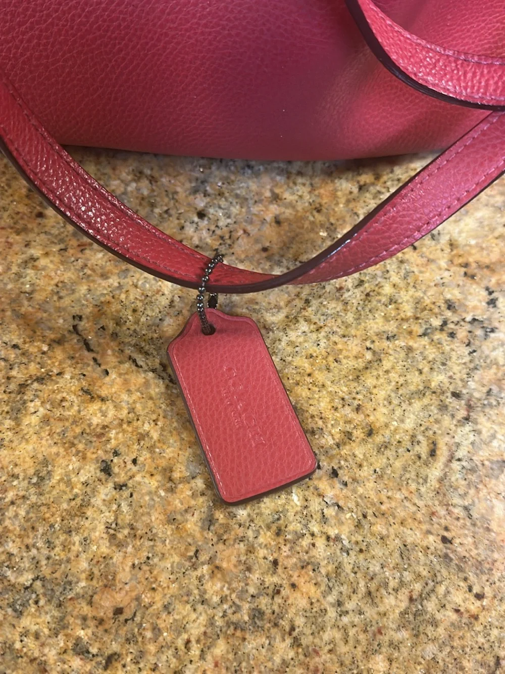 Coach Pink Pebbled Leather Shoulder Tote